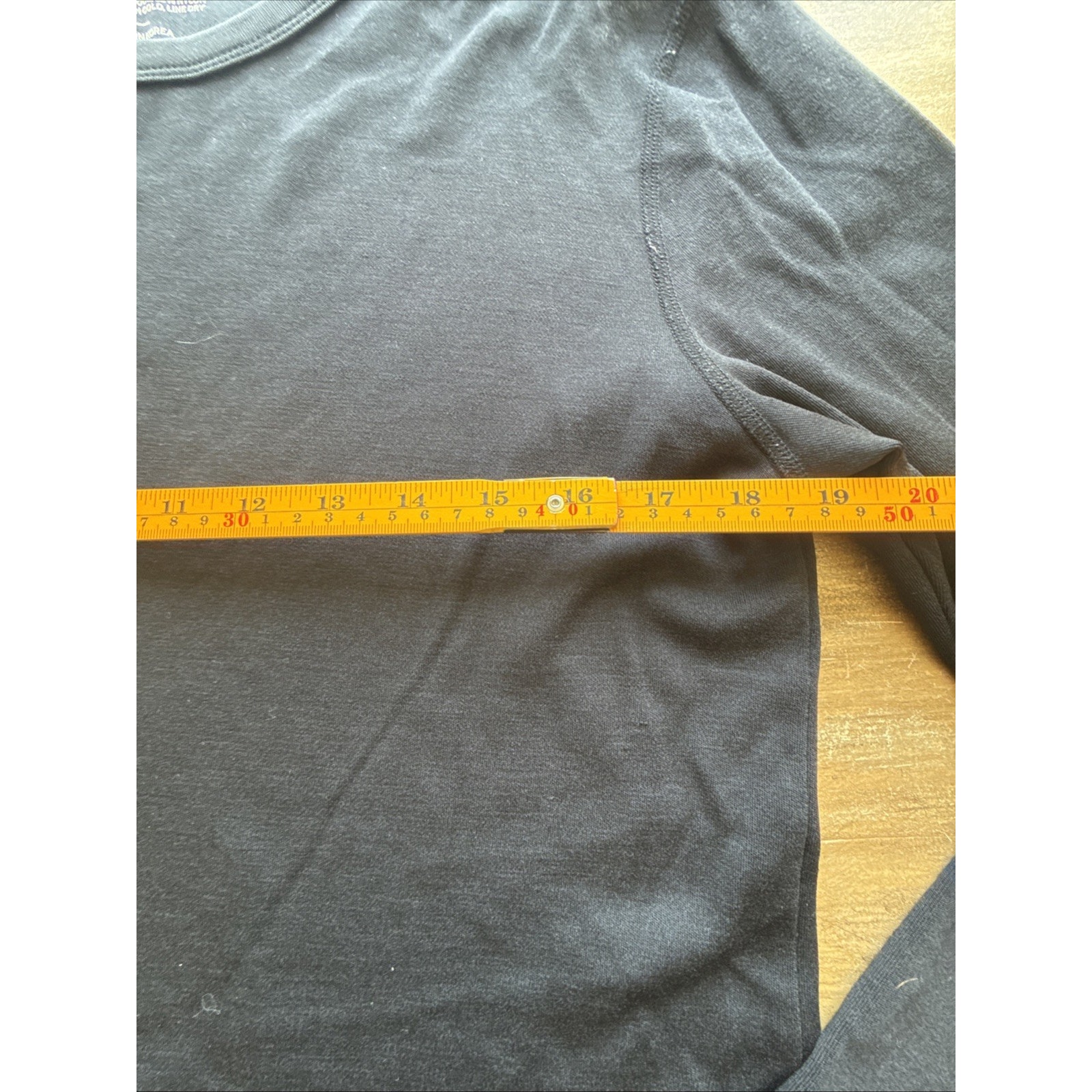 Wool&Prince Men’s Long Sleeve Shirt In Black, Size Small. Marino Blend — image 5 of 7